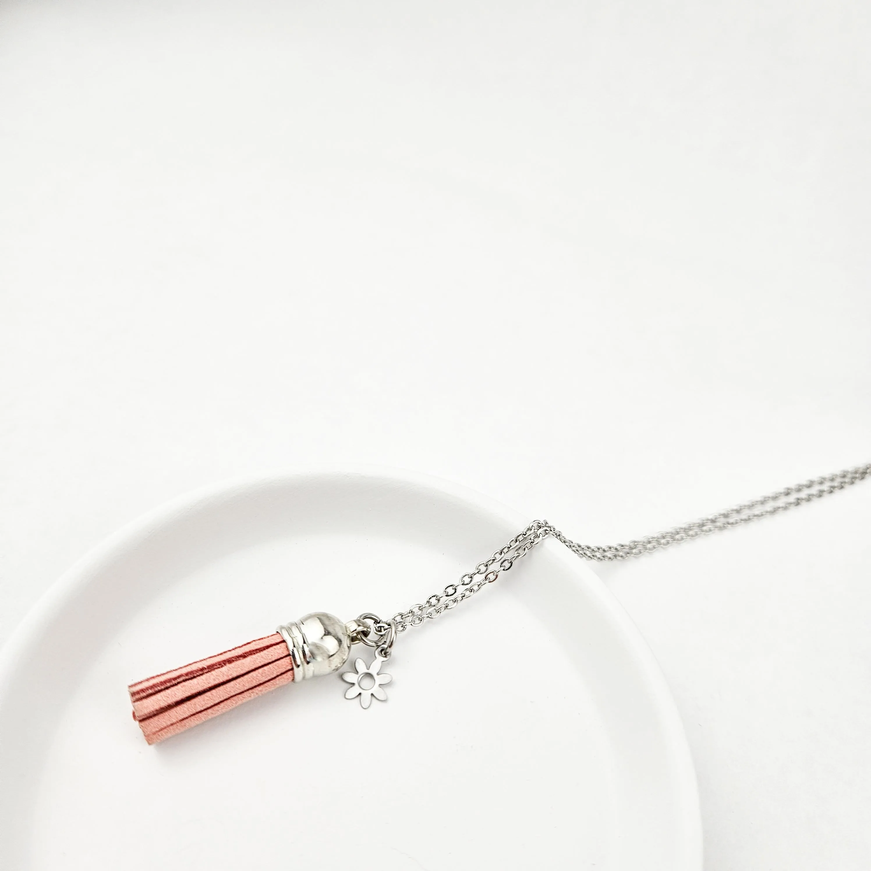 Child's Tassel   Charm Essential Oil Diffuser Necklace