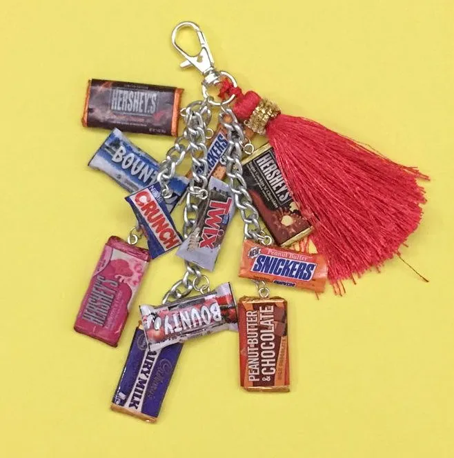 Chocolate Miniature Bag Purse Charm