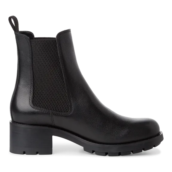 Chunky Leather Chelsea Boot - Black