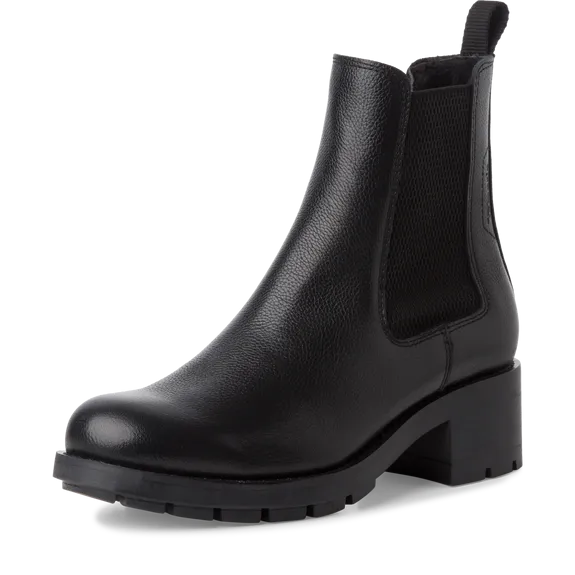 Chunky Leather Chelsea Boot - Black