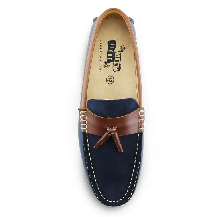 Comfy Tassel Loafer Suede Flip Womb Navy