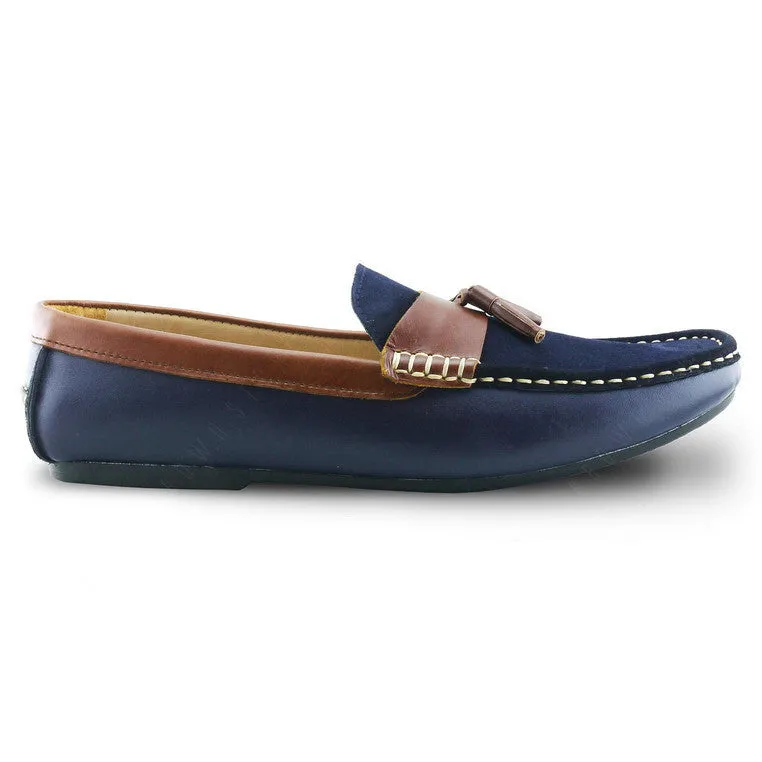 Comfy Tassel Loafer Suede Flip Womb Navy