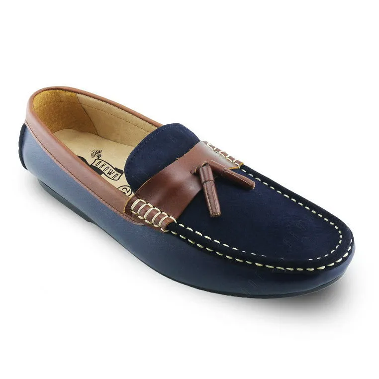 Comfy Tassel Loafer Suede Flip Womb Navy