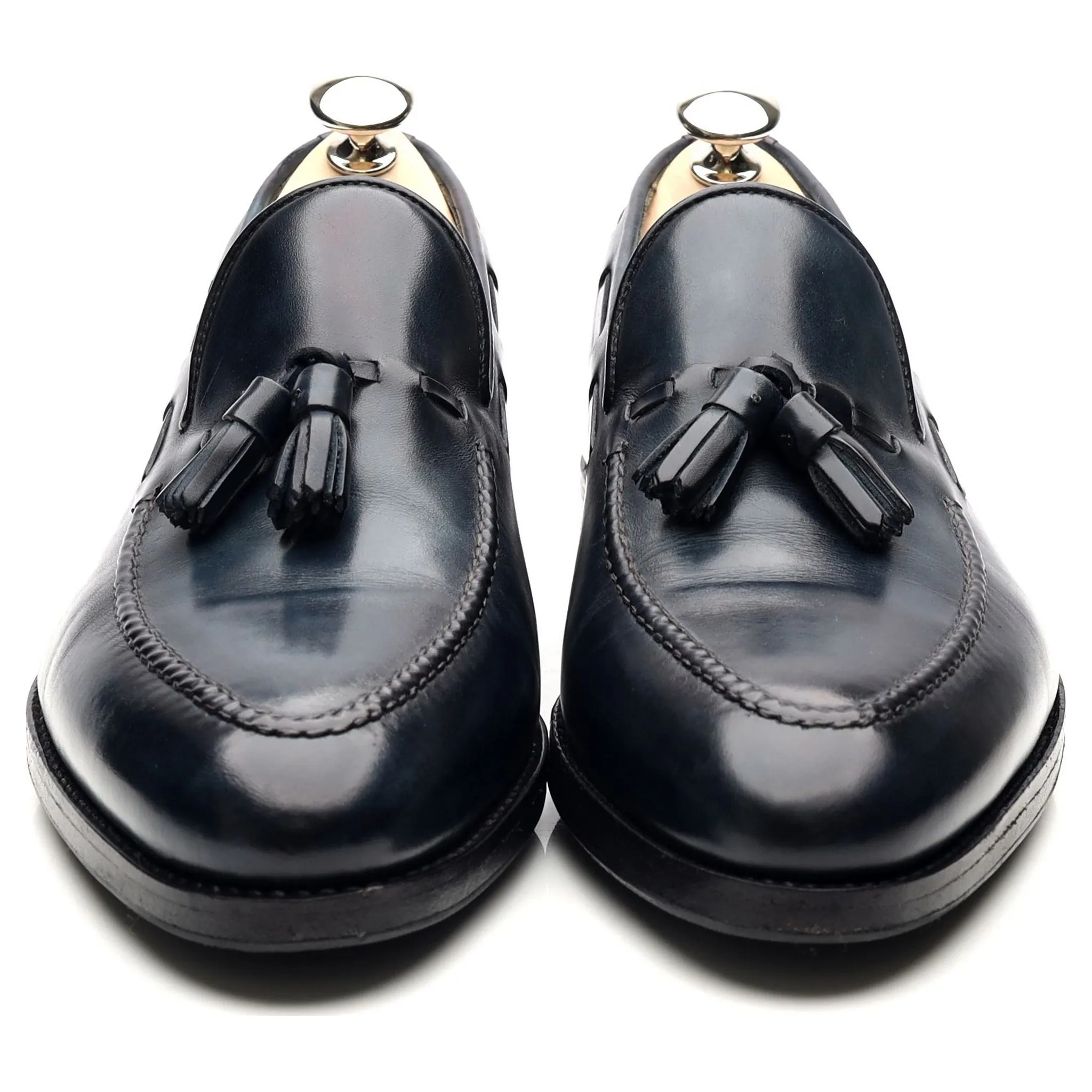 'Conte Max' Navy Blue Leather Tassel Loafers UK 6 EU 40