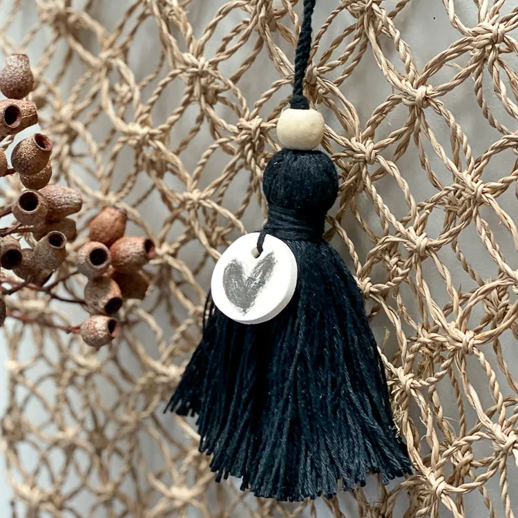 Cotton Tassel heart