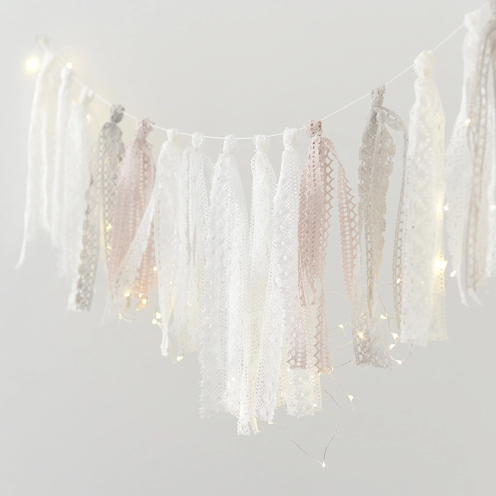 Crochet ribbon Tassel Garland Banner