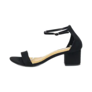 Cushionaire Mid-Heel Sandals Suede Black Colour For Women