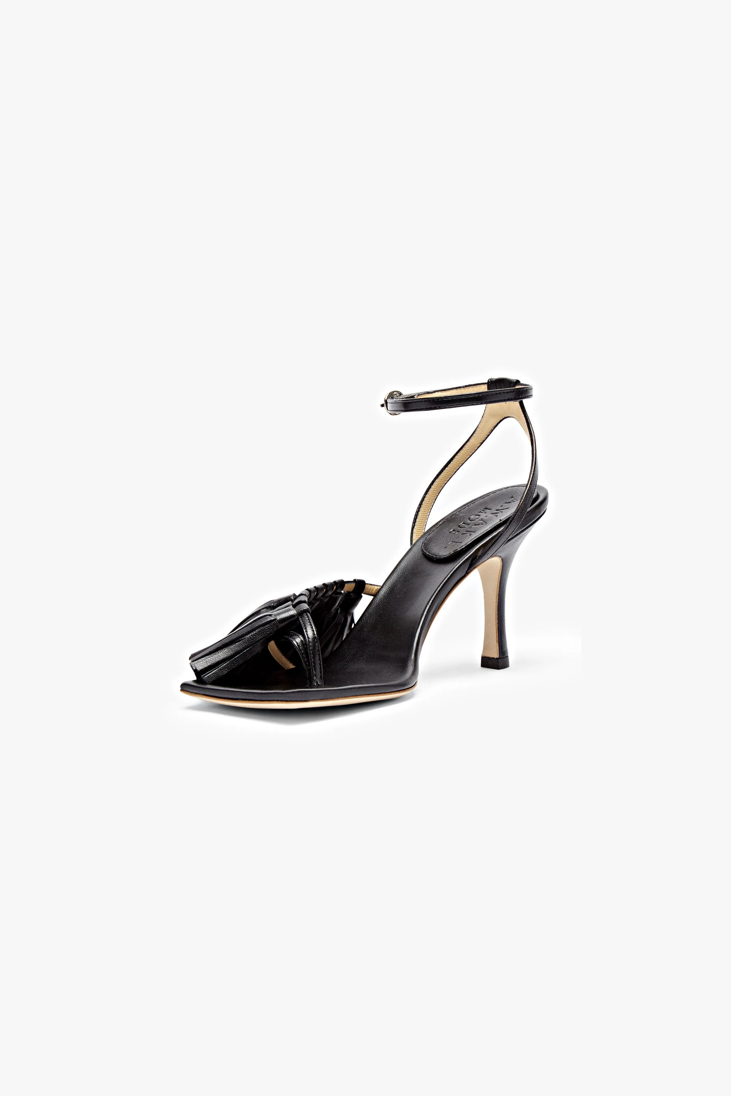 Delta High Tassel Sandal Black