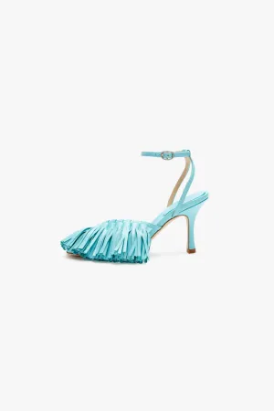 Delta High Tassel Sandal Turquoise