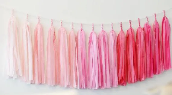 DIY paper tassel garland kit - Custom colours - wedding party decorations