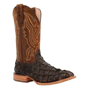 Durango Men's Exotics Dark Brown Pirarucu Square Toe Boot DDB0380