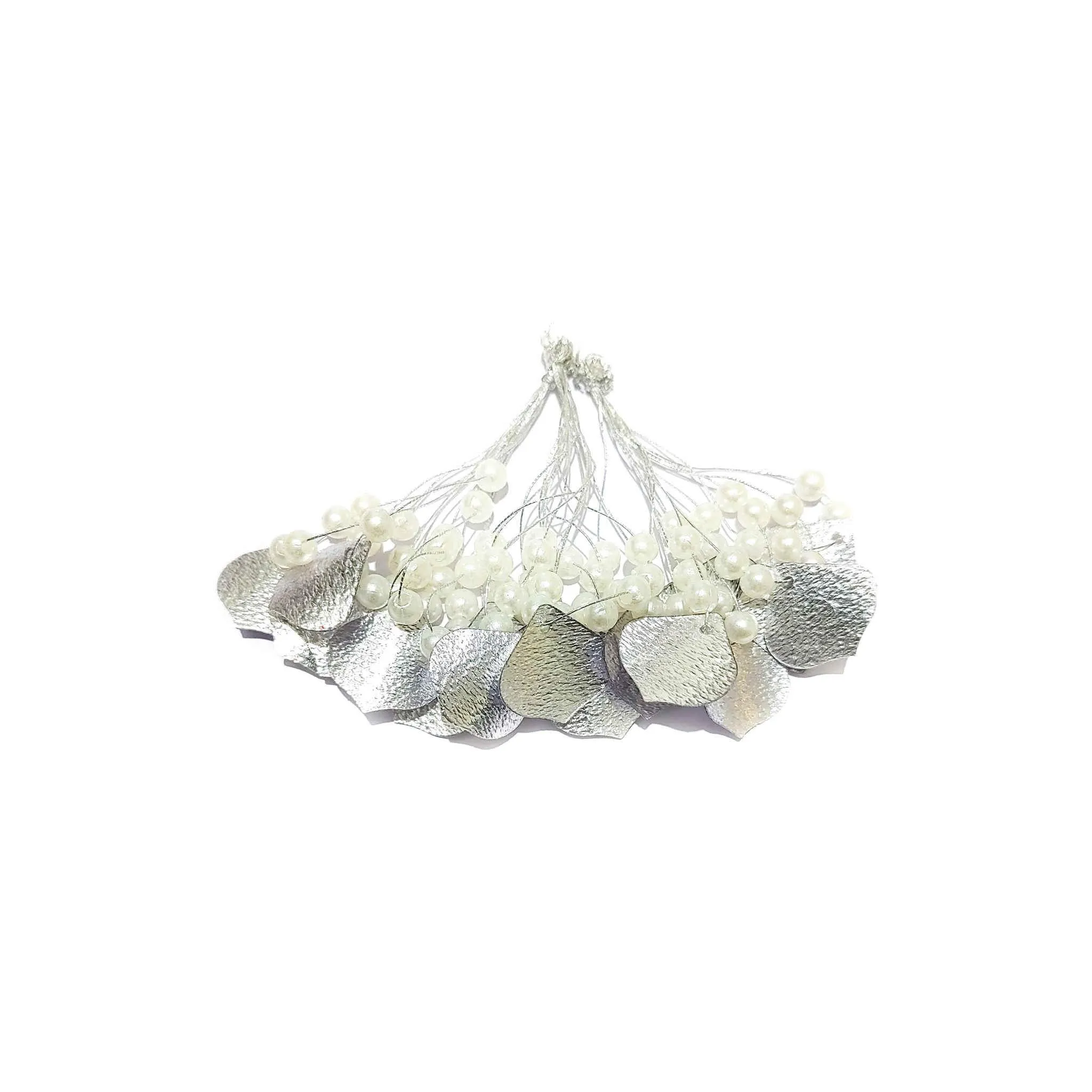 Elegant Silver Tassels with Pearls - Perfect for DIY Crafts & Decor - 11876