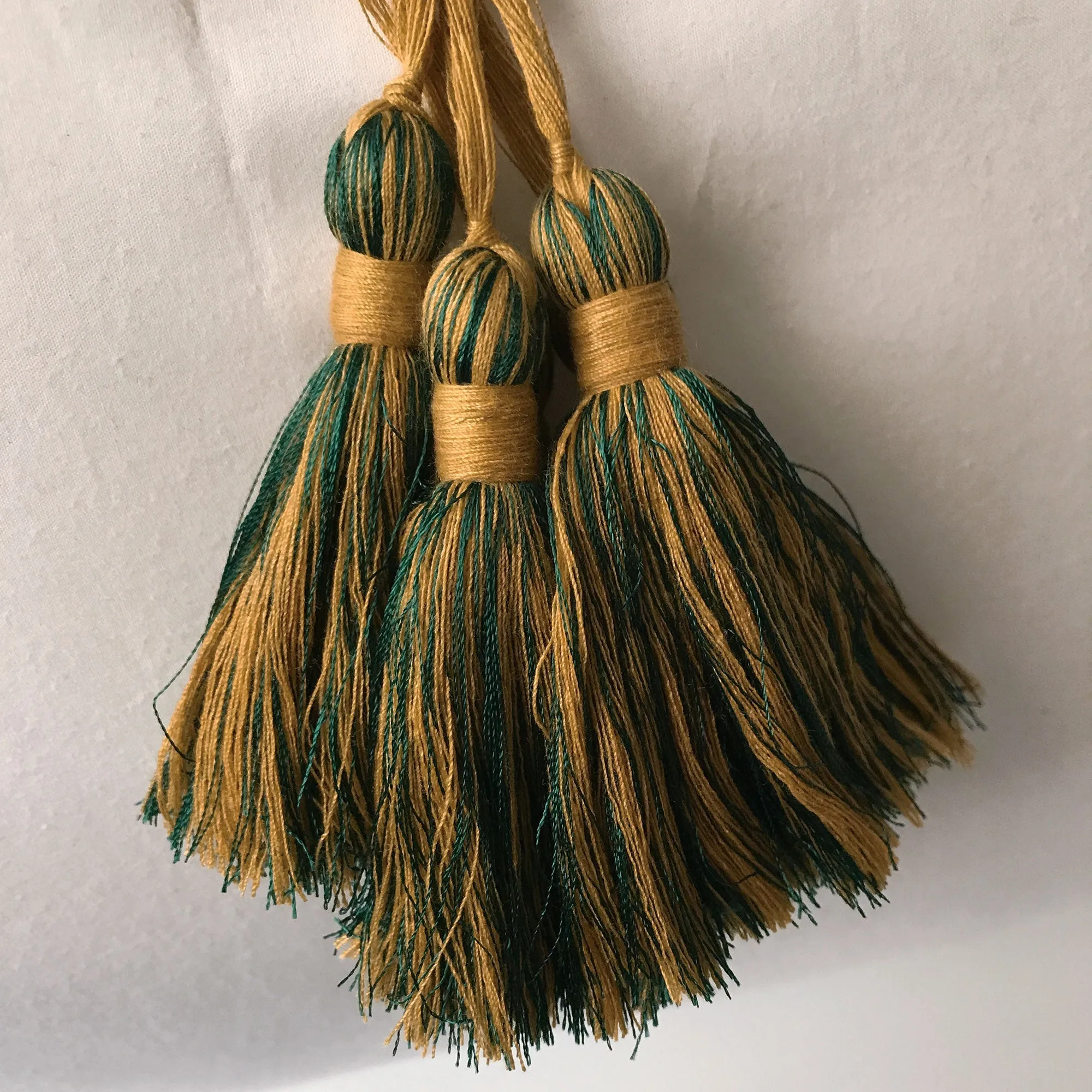 Emerald Green and Mustard High Quality Decorative Tassel