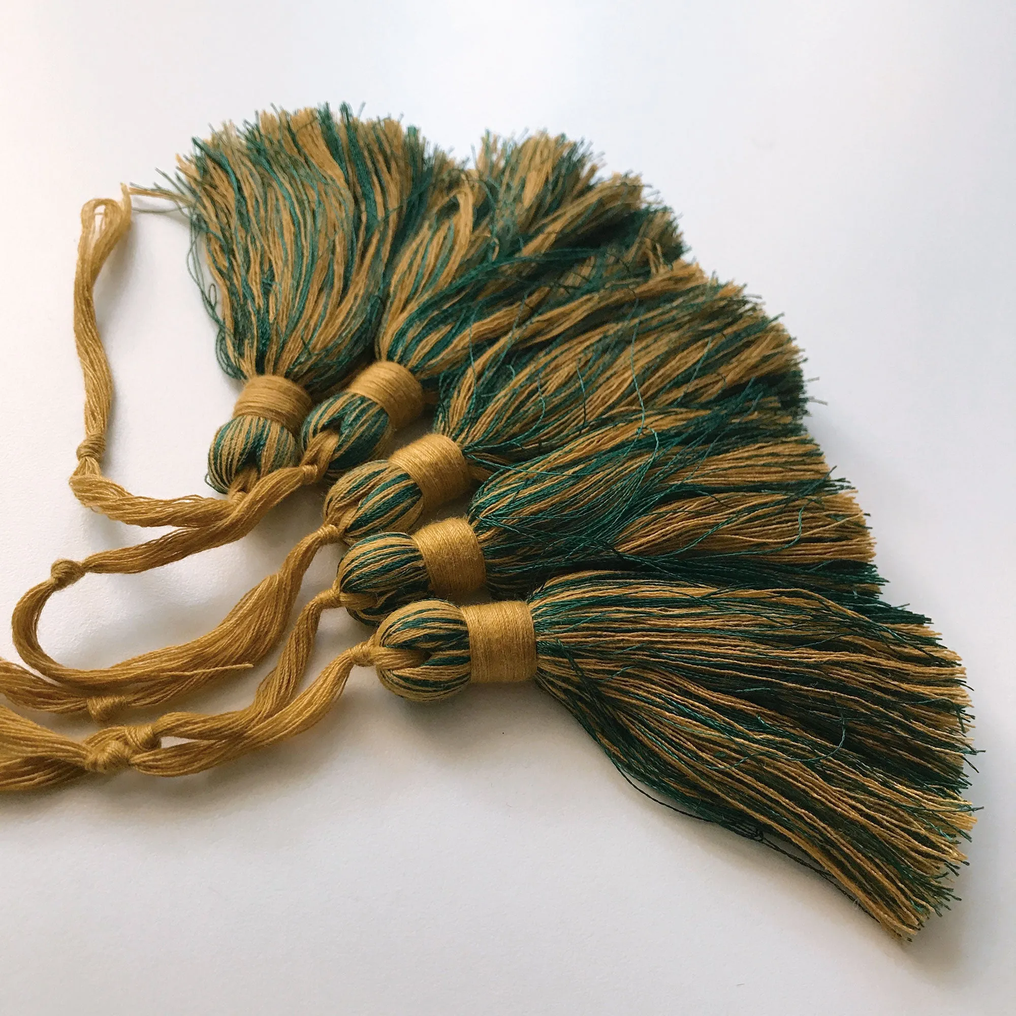 Emerald Green and Mustard High Quality Decorative Tassel