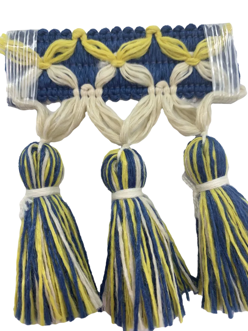 Evening in Byzantium 3.5″ Tassel Trim Sample Lemon Grove Yellow