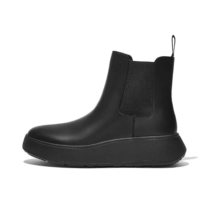 Fitflop Womens F Mode Leather Flatform Chelsea Boots |FH4-090| All Black