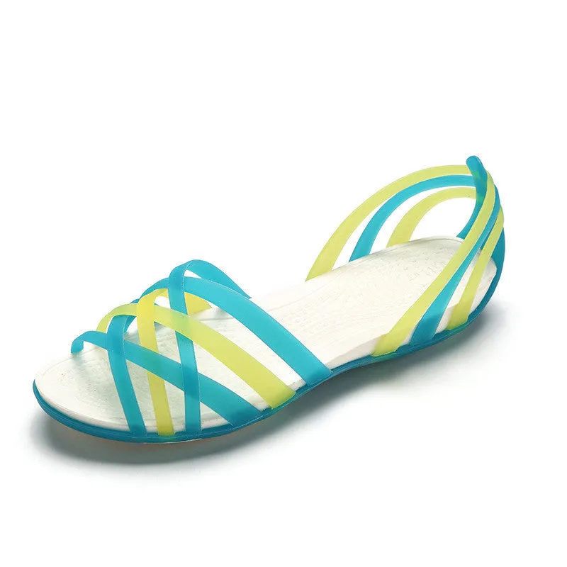 Flat jelly sandals