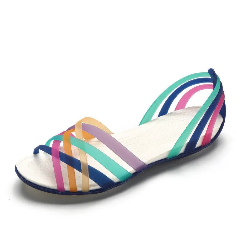 Flat jelly sandals