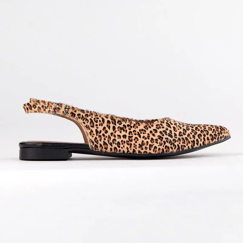 Froggie Leather Siri Slingback Pump - Cheetah Tan