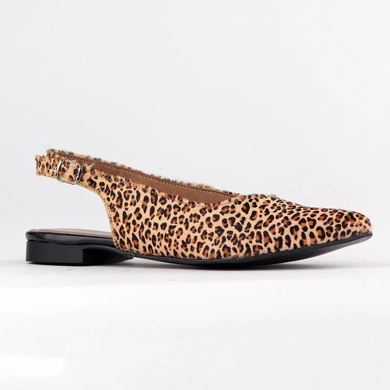 Froggie Leather Siri Slingback Pump - Cheetah Tan