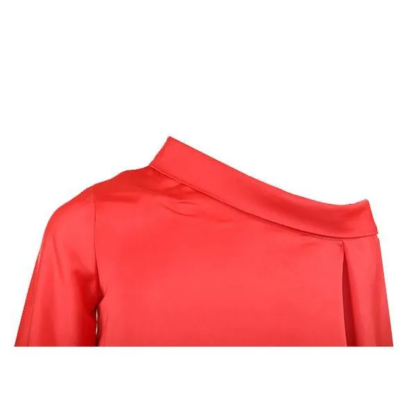 GIRLS ASYMMETRICAL BLOUSE - CORAL