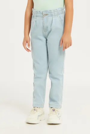 Girls Blue Baggy Jeans