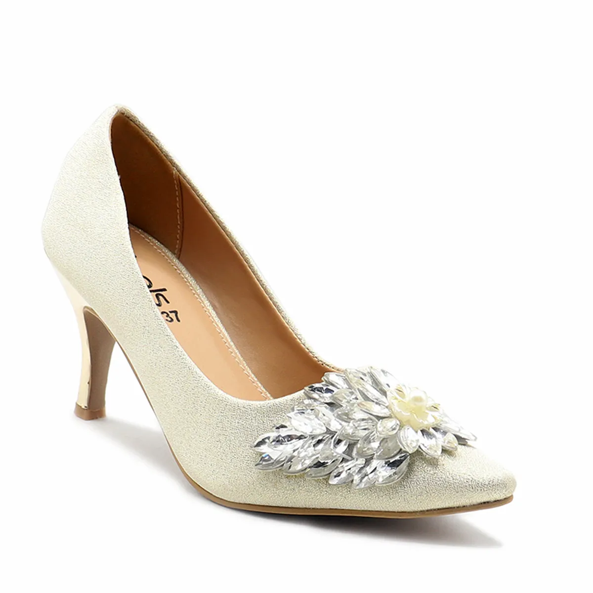 Golden Fancy Court Shoes 087110