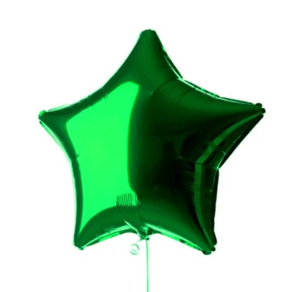 Green star foil Balloon