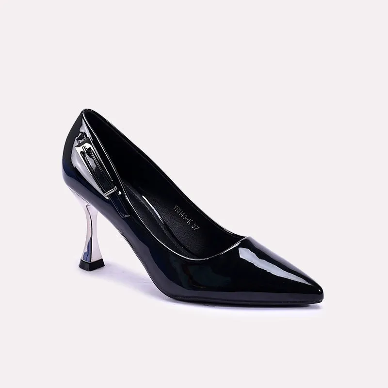 Haddon Pointed Heel Black Court Shoes 0431364