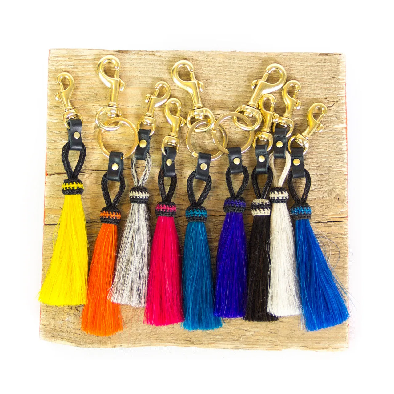 Horse Hair Tassel Clip - Orange