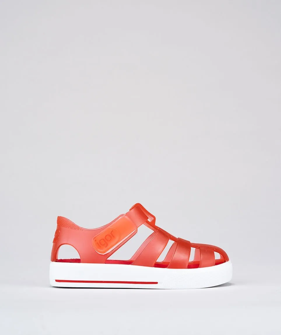 Igor: Star Kids Jelly Sandals - Rojo