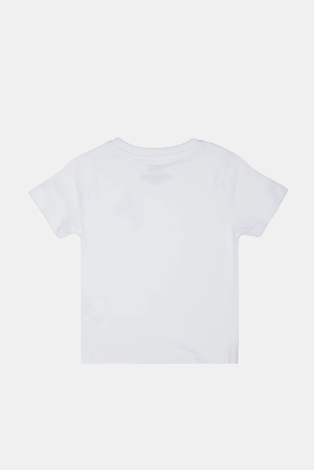 Infant Boys White Dolphin Printed T-Shirt