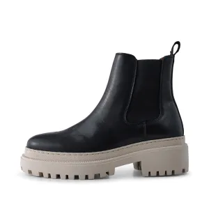 Iona chelsea boot leather - Black/Beige