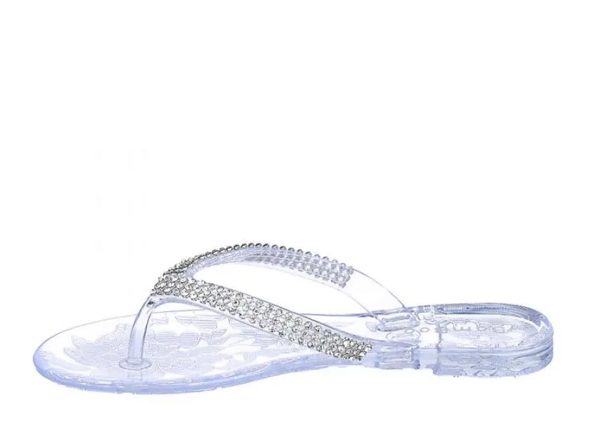 JELLY TRANSLUCENT THONG SLIDES SANDALS