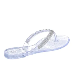 JELLY TRANSLUCENT THONG SLIDES SANDALS