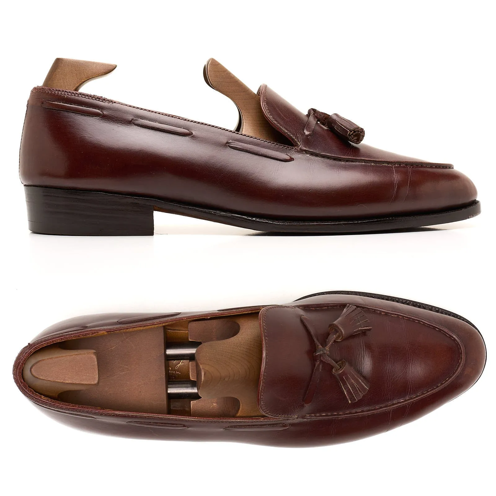 JOHN LOBB Bespoke Brown Tassel Loafers Shoes UK 6.5E US 7.5 Last 4515