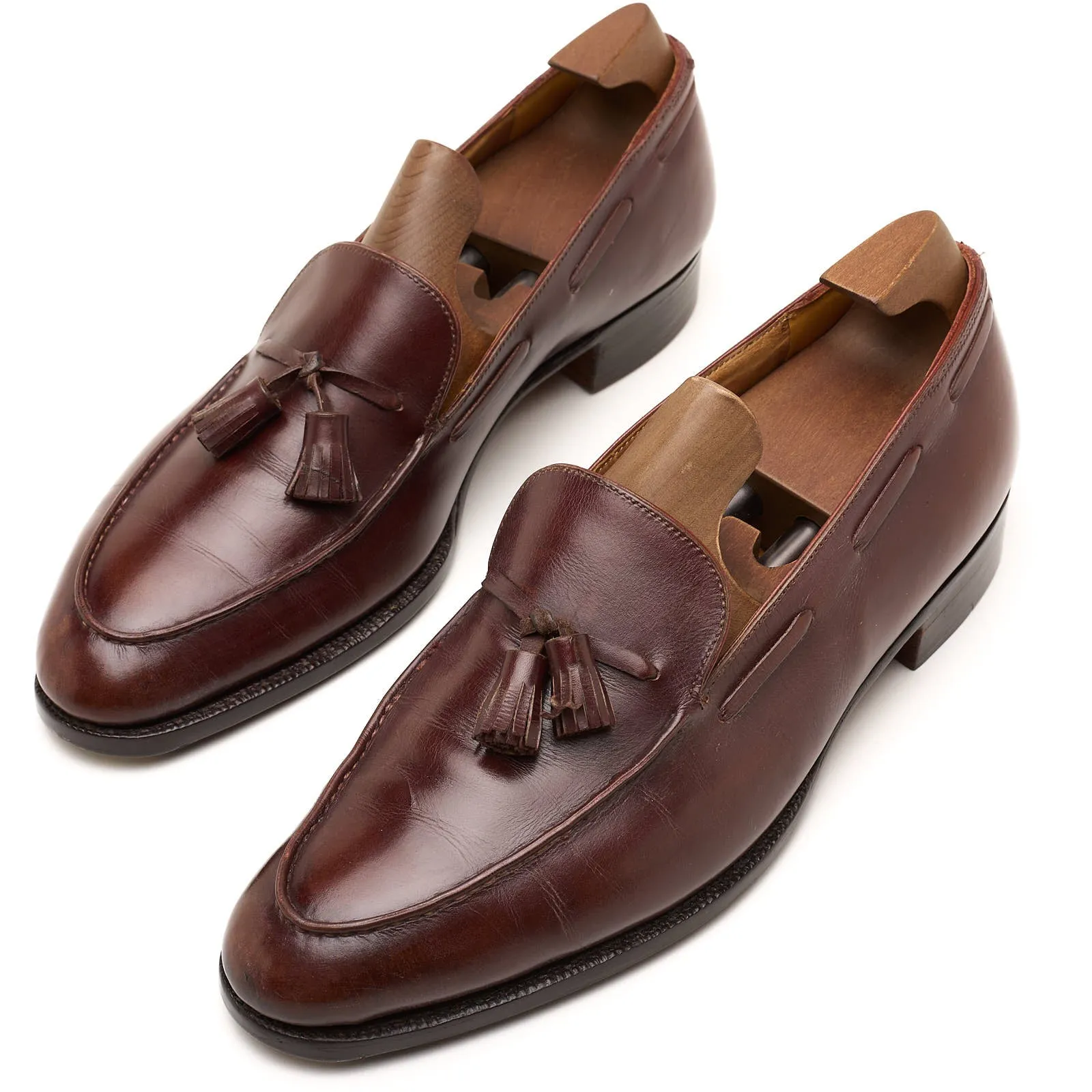 JOHN LOBB Bespoke Brown Tassel Loafers Shoes UK 6.5E US 7.5 Last 4515