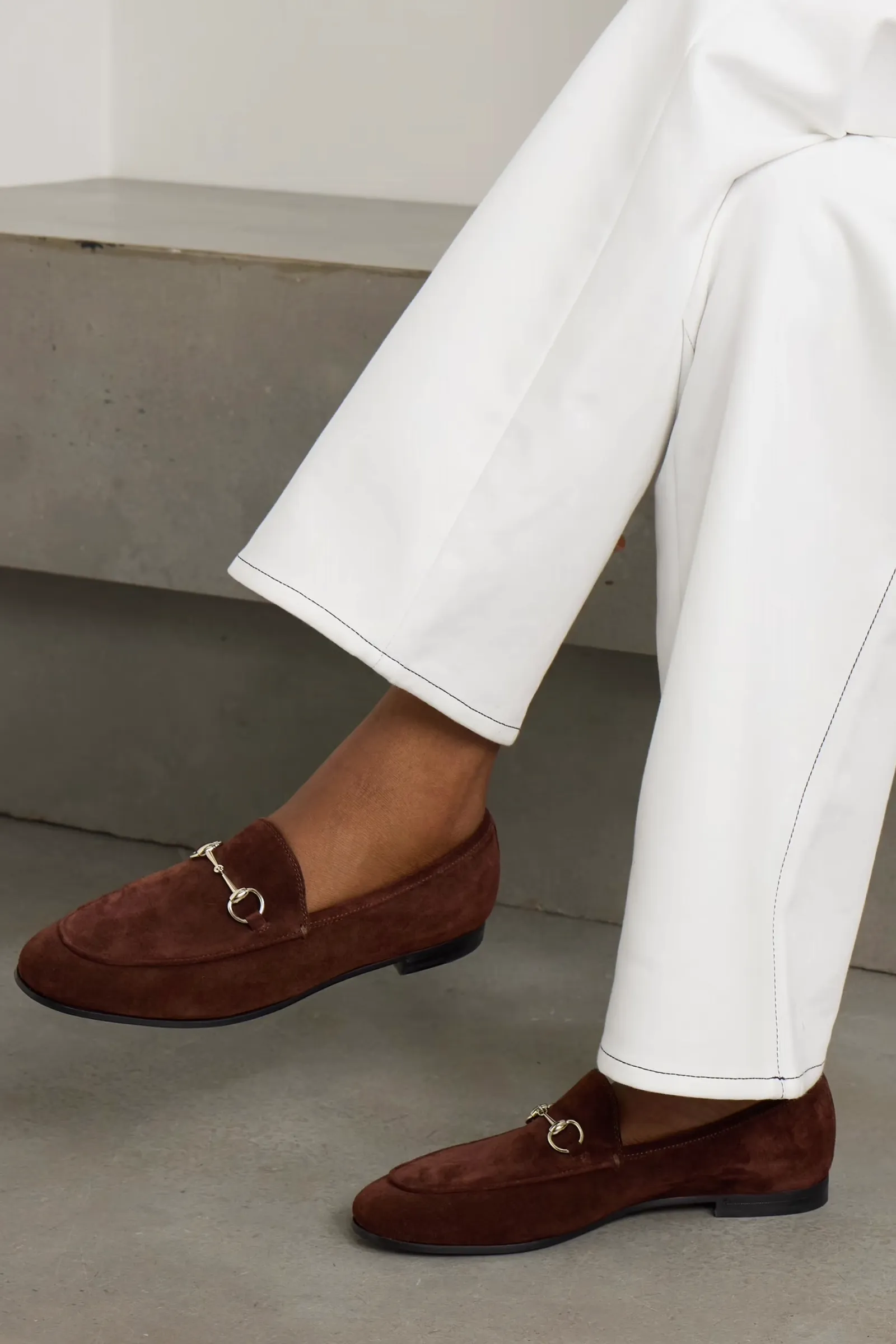 Jordaan Horsebit-detailed Suede Loafers