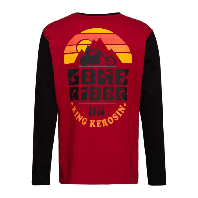 King Kerosin Lone Rider Long Sleeves T-Shirt Black / Red