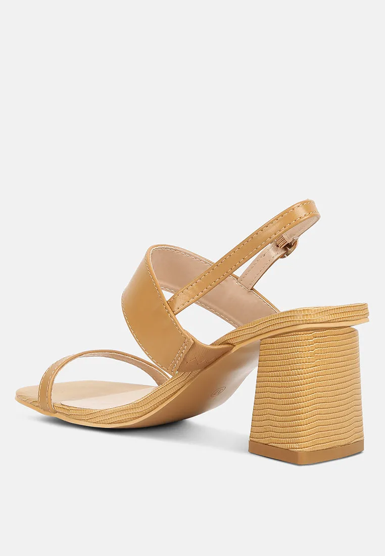 Kirk Elasticated Gussets Block Heel Sandals