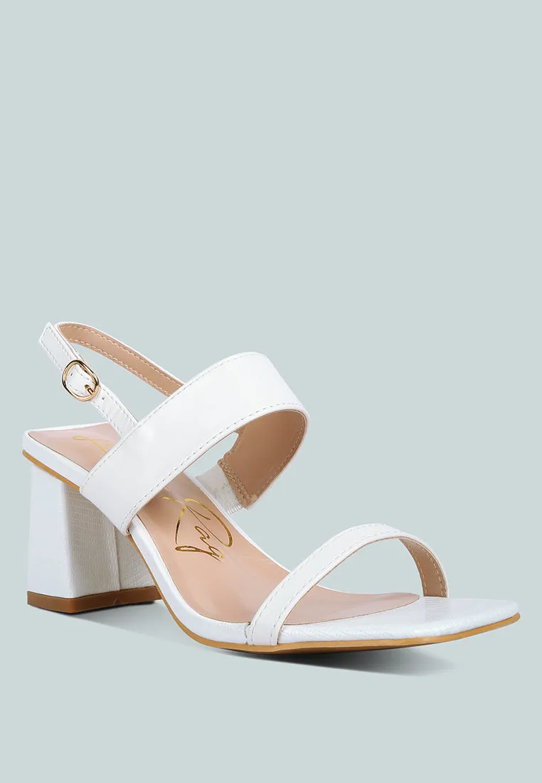 Kirk Elasticated Gussets Block Heel Sandals