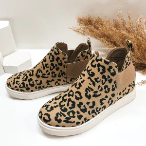 Last Chance Sizes 5.5, 6, 6.5 & 7 | First Steps Heeled Slip On Sneakers in Leopard Print