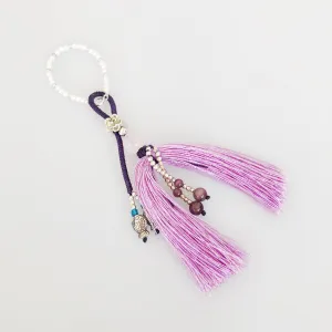 Lavender Purple Silk Tassel Bag Accessory