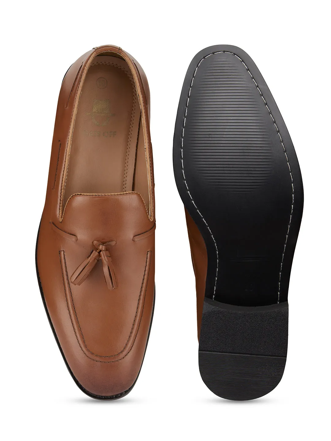 Leather Lightweight Tassels Loafers