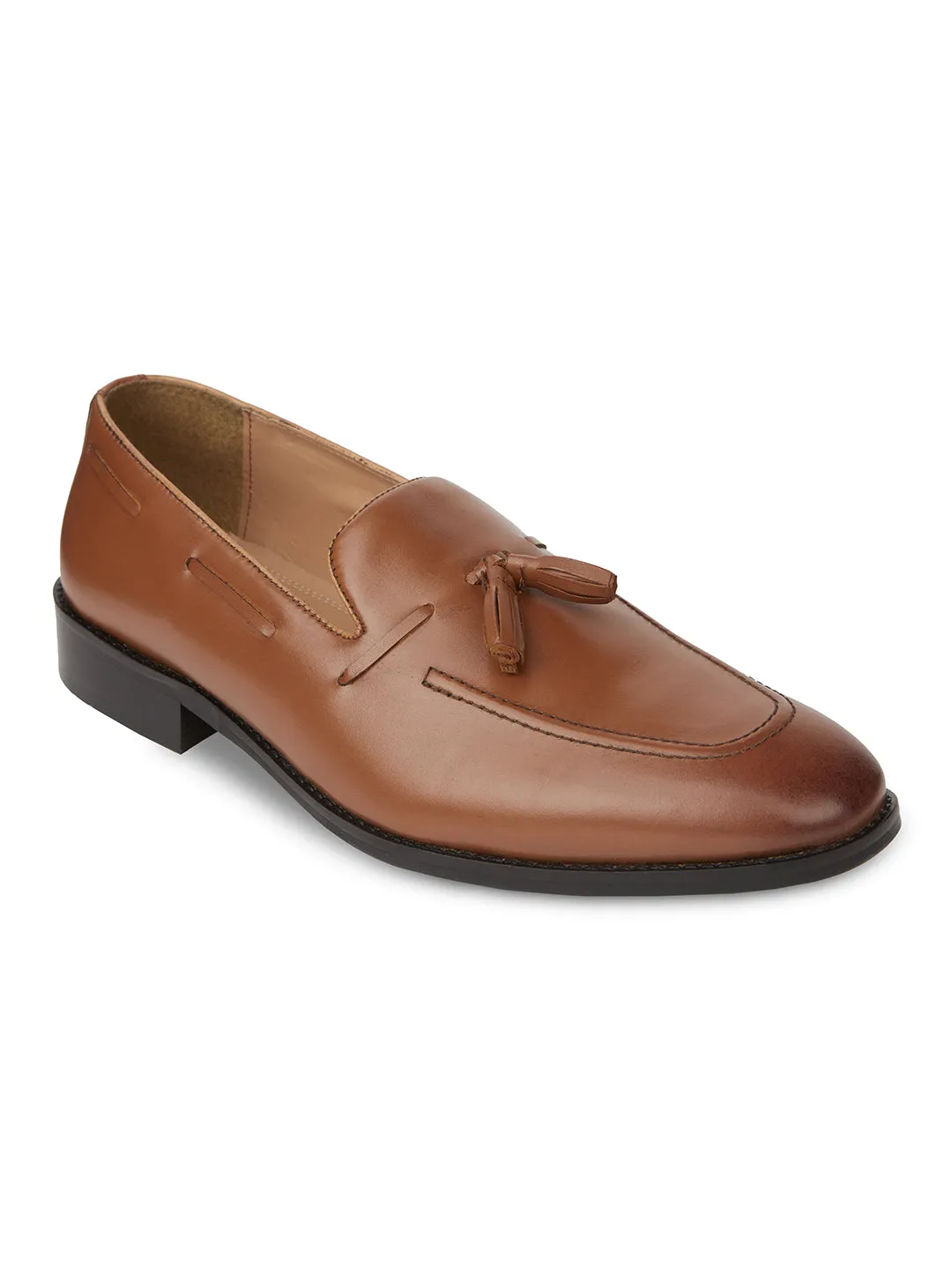 Leather Lightweight Tassels Loafers