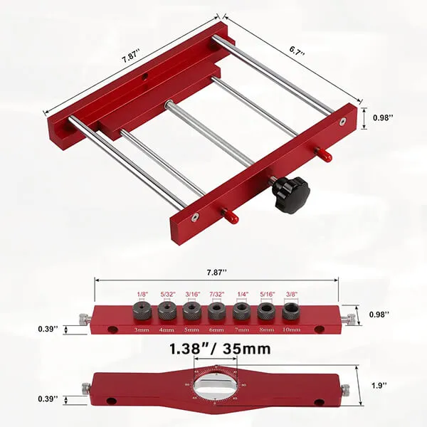 Levoite™ 2 In 1 Mortise Tenon Jig Self Center Dowel Jig For Loose Tenon Joinery