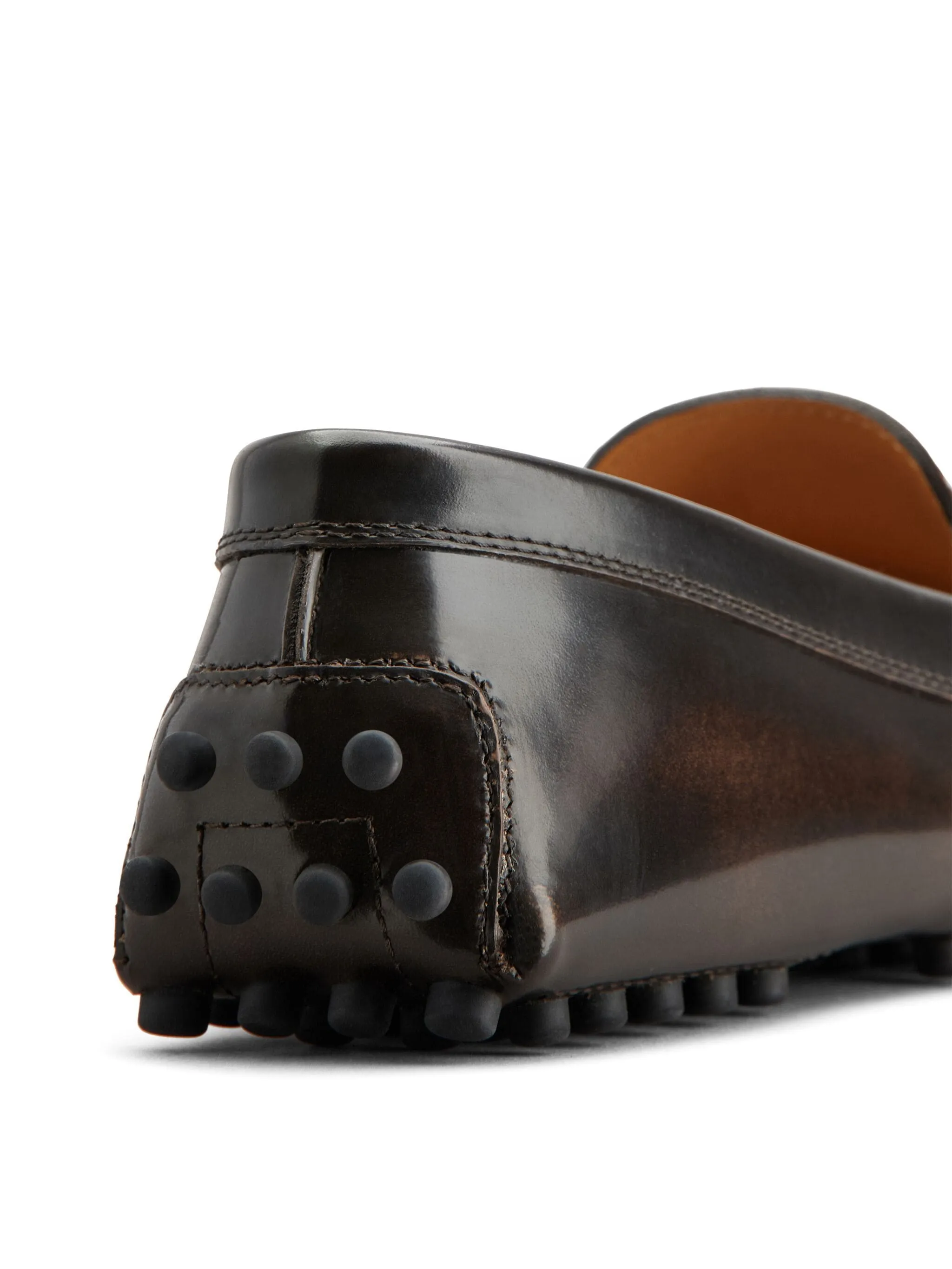 logo-plaque leather loafers