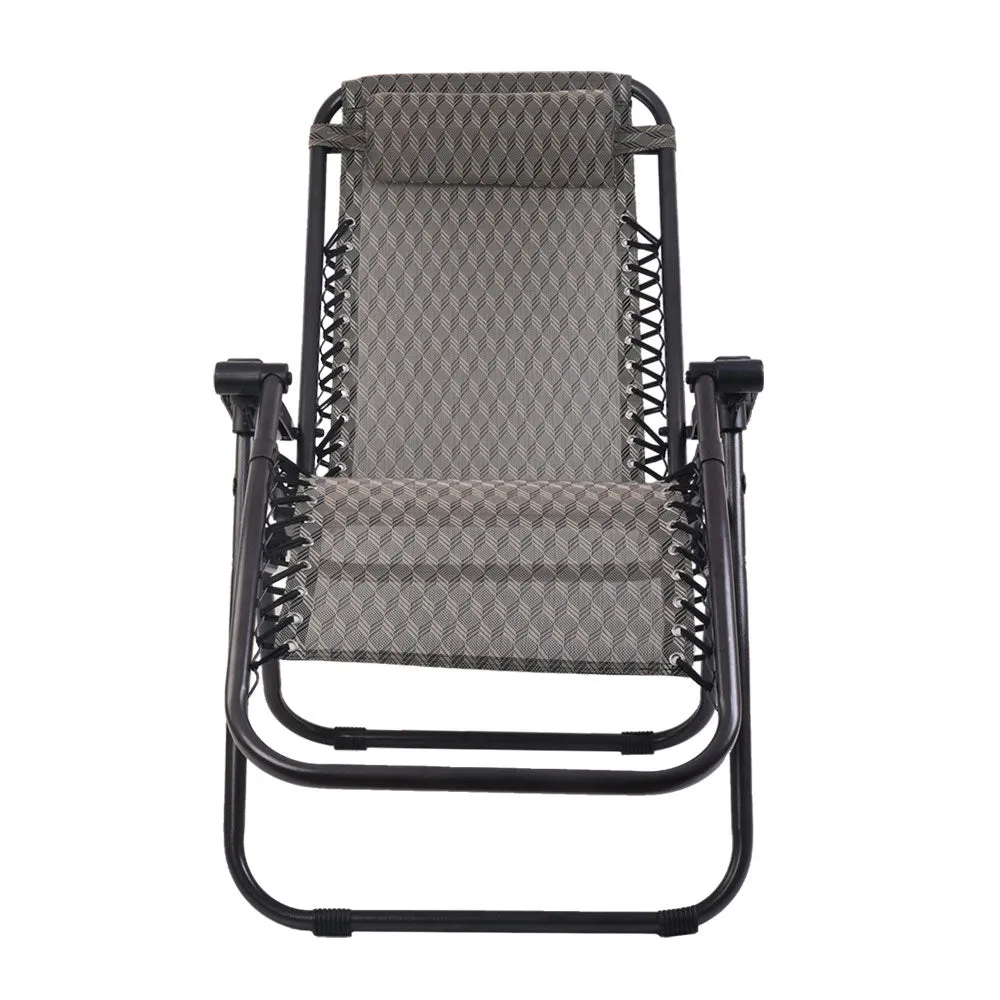 Loughton Zero Gravity Folding Recliner Outdoor Chair - Grey