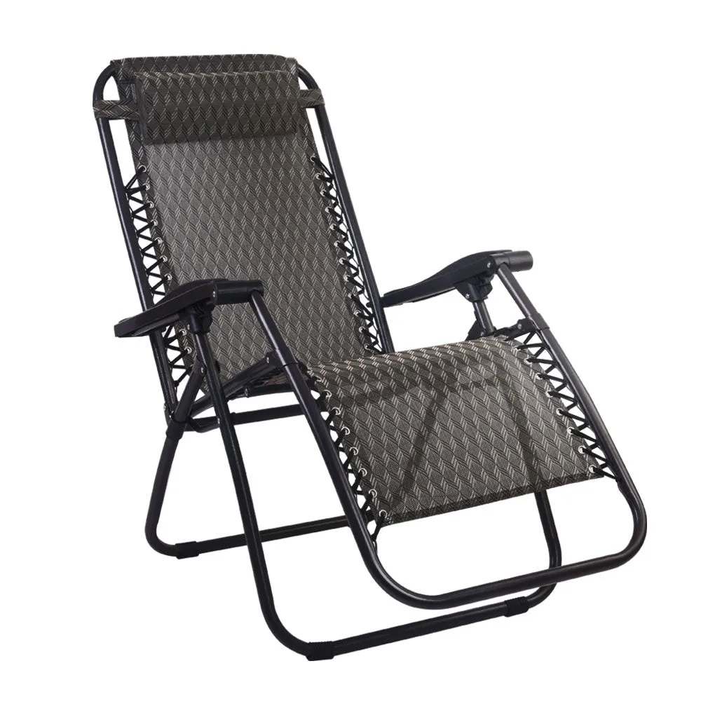 Loughton Zero Gravity Folding Recliner Outdoor Chair - Grey