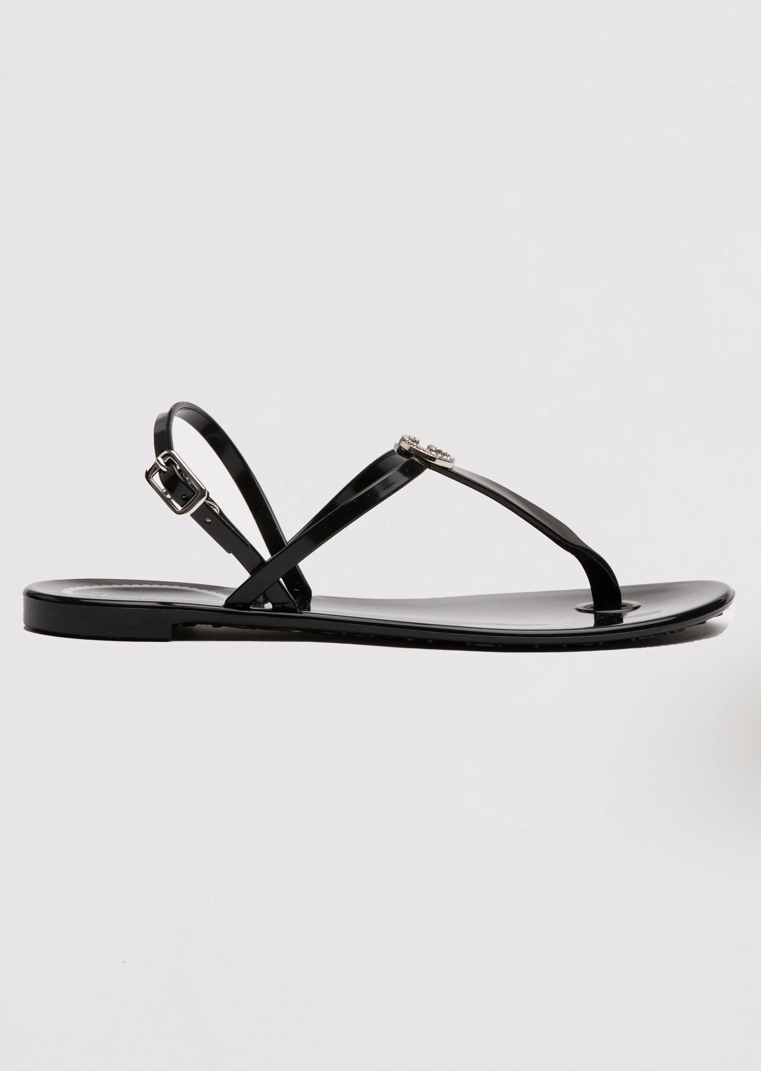 Lucia Jelly Sandals with Back Strap and Crystal Logo